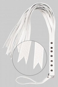 Флогер S&M Fancy Leather Floger, WHITE (прапорець)