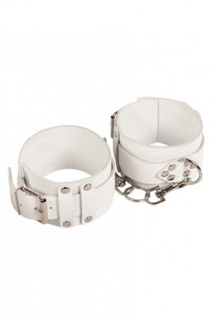Окови Leather Dominant Leg Cuffs, WHITE