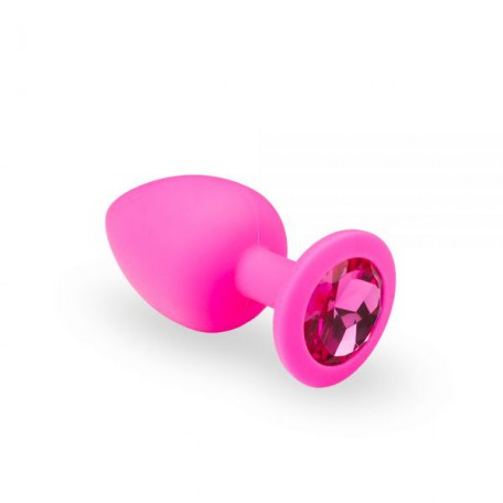 Анальная пробка, Pink Silicone Pink Rhodolite, L