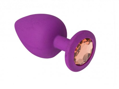 Анальний корок, Purple Silicone Citrine, M