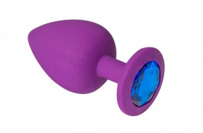 Анальна пробка, Purple Silicone Sapphire, M