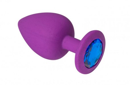 Анальна пробка, Purple Silicone Sapphire, M