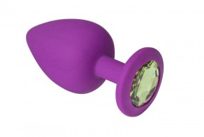 Анальна пробка, Purple Silicone Chrysolite, M