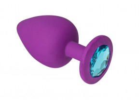 Анальна пробка, Purple Silicone Topaz, M