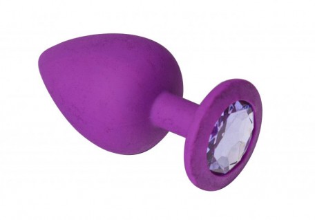 Анальна пробка, Purple Silicone Tourmalin, M