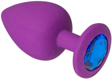 Анальна пробка, Purple Silicone Sapphire, L
