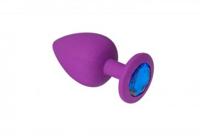 Анальний корок, Purple Silicone Sapphire, S