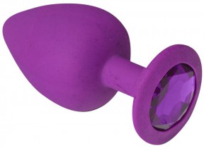 Анальний корок, Purple Silicone Amethyst, L