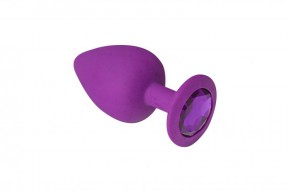 Анальная пробка, Purple Silicone Amethyst, S