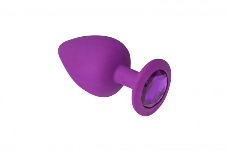 Анальная пробка, Purple Silicone Amethyst, S