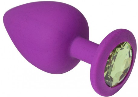 Анальная пробка, Purple Silicone Chrysolite, L