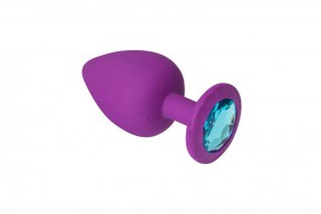 Анальна пробка, Purple Silicone Topaz, S