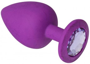 Анальна пробка, Purple Silicone Tourmalin, L