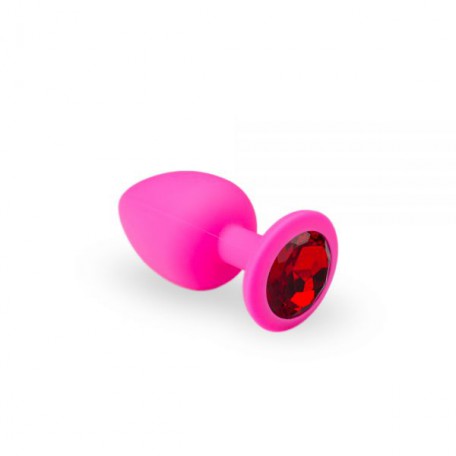 Анальний затор, Pink Silicone Ruby, M