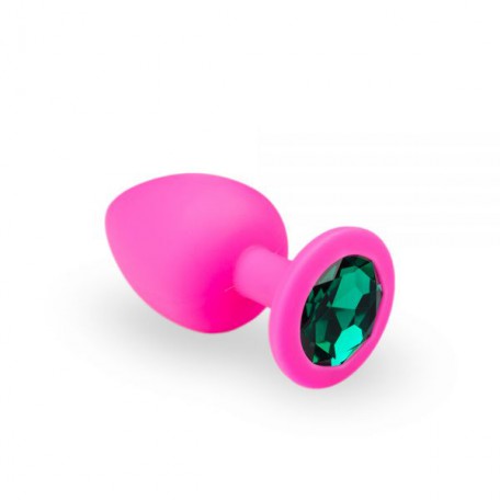 Анальний затор, Pink Silicone Emerald, L