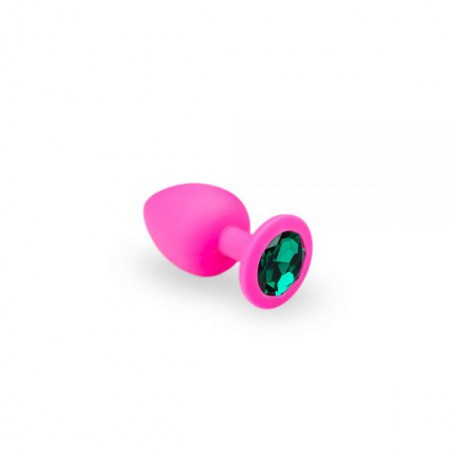 Анальний затор, Pink Silicone Pink Topaz, L