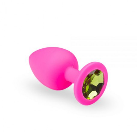 Анальний затор, Pink Silicone Chrysolite, L