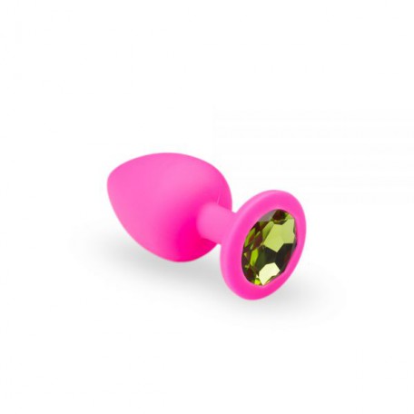 Анальний затор, Pink Silicone Chrysolite, M