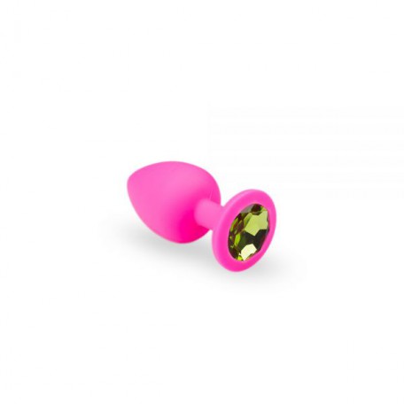 Анальний затор, Pink Silicone Chrysolite, S