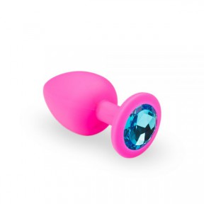 Анальний затор, Pink Silicone Topaz, L
