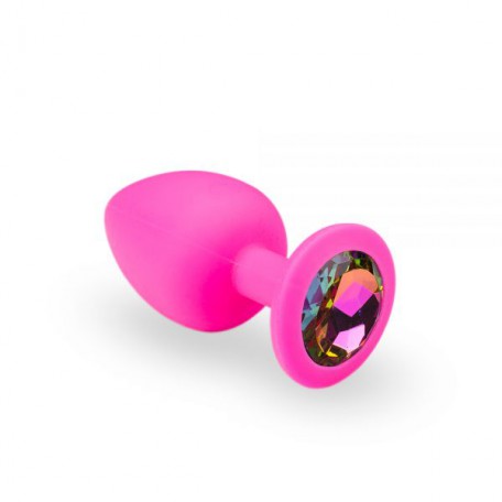 Анальний затор, Pink Silicone Alexandrite, L