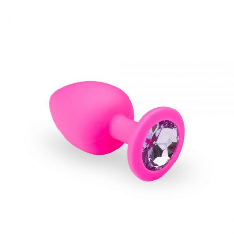 Анальний затор, Pink Silicone Tourmalin, L