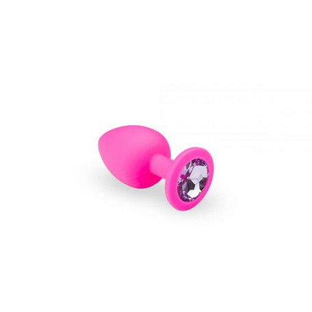 Анальний затор, Pink Silicone Tourmalin,S