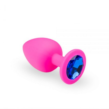 Анальний затор, Pink Silicone Sapphire, L