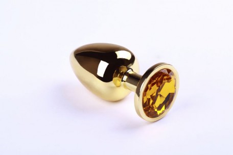Анальная пробка,Gold Citrine,L