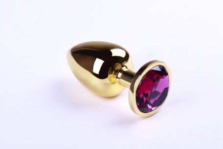 Анальная пробка,Gold Amethyst,L