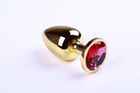 Анальная пробка,Gold Pink-Rhodolite,L
