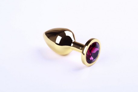Анальная пробка,Gold Amethyst,M