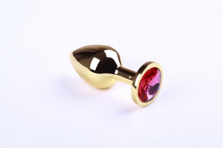 Анальная пробка,Gold Pink-Rhodolite,M