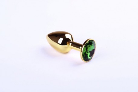 Анальная пробка,Gold Emerald,S