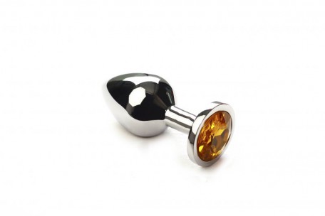 Анальная пробка,Silver Citrine,M