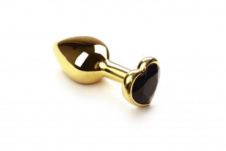 Анальна пробка, Gold Heart Black Diamond