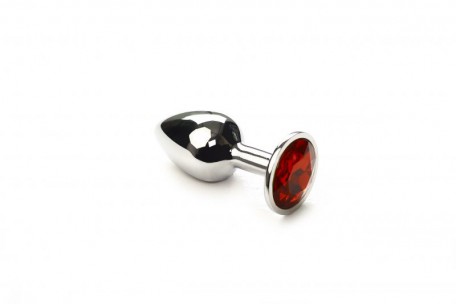 Анальная пробка утяжеленная, Silver Ruby, S