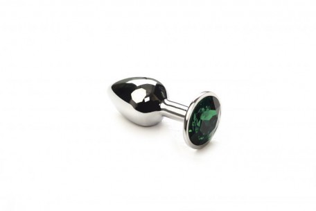 Анальна пробка обважнена, Silver Emerald, S