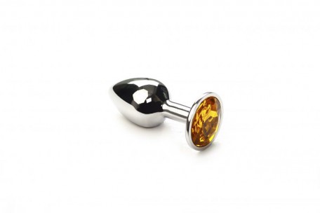 Анальна пробка обважнена, Silver Citrine, S