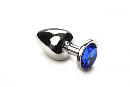 Анальная пробка утяжеленная, Silver Sapphire, L