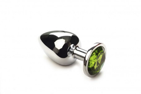 сАнальная пробка утяжеленная, Silver Chrysolite, L