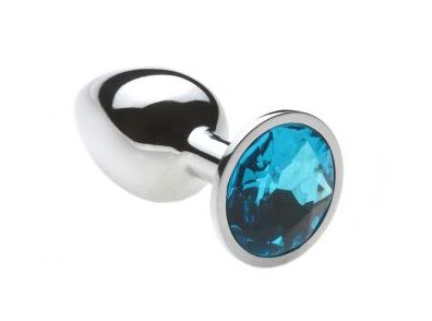 Анальная пробка утяжеленная, Silver Topaz, M