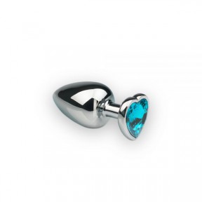 Анальная пробка, Silver Heart Topaz, M