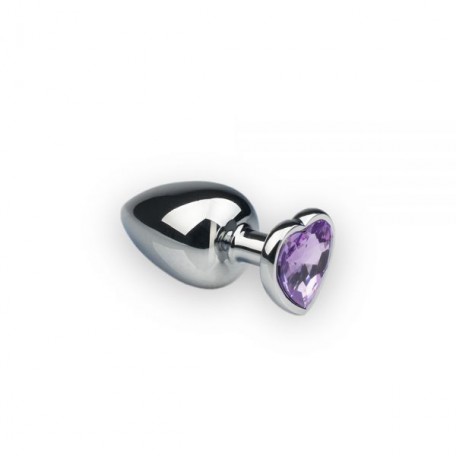 Анальная пробка, Silver Heart Tourmalin, M