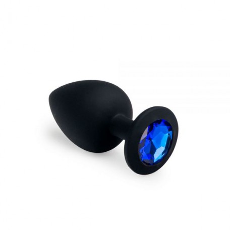 Анальная пробка, Black Silicone Sapphire, L