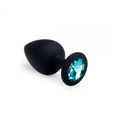 Анальная пробка, Black Silicone Topaz, L