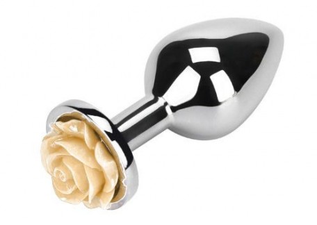 Loveshop - Анальная пробка Flower Beige, M (820134)