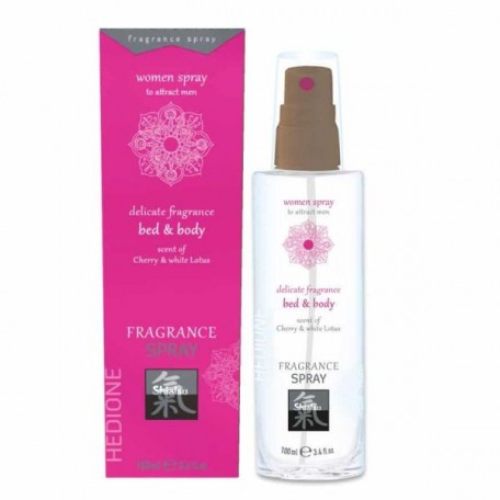 HOT - Спрей для тела и постели с феромонами и афродизиаками HOT Fragrance Вишня и белый лотос, 100 мл (HOT67090)
