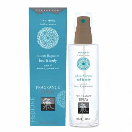 HOT - Спрей для тела и постели с феромонами и афродизиаками HOT Fragrance Янтарь и японская мята, 100 мл (HOT67091)