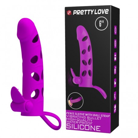 Насадка на пеніс із вібрацією Penis Sleeve Pink 6